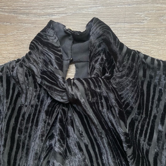 Nanushka Black Velvet Shirt Size Small - Picture 3 of 5